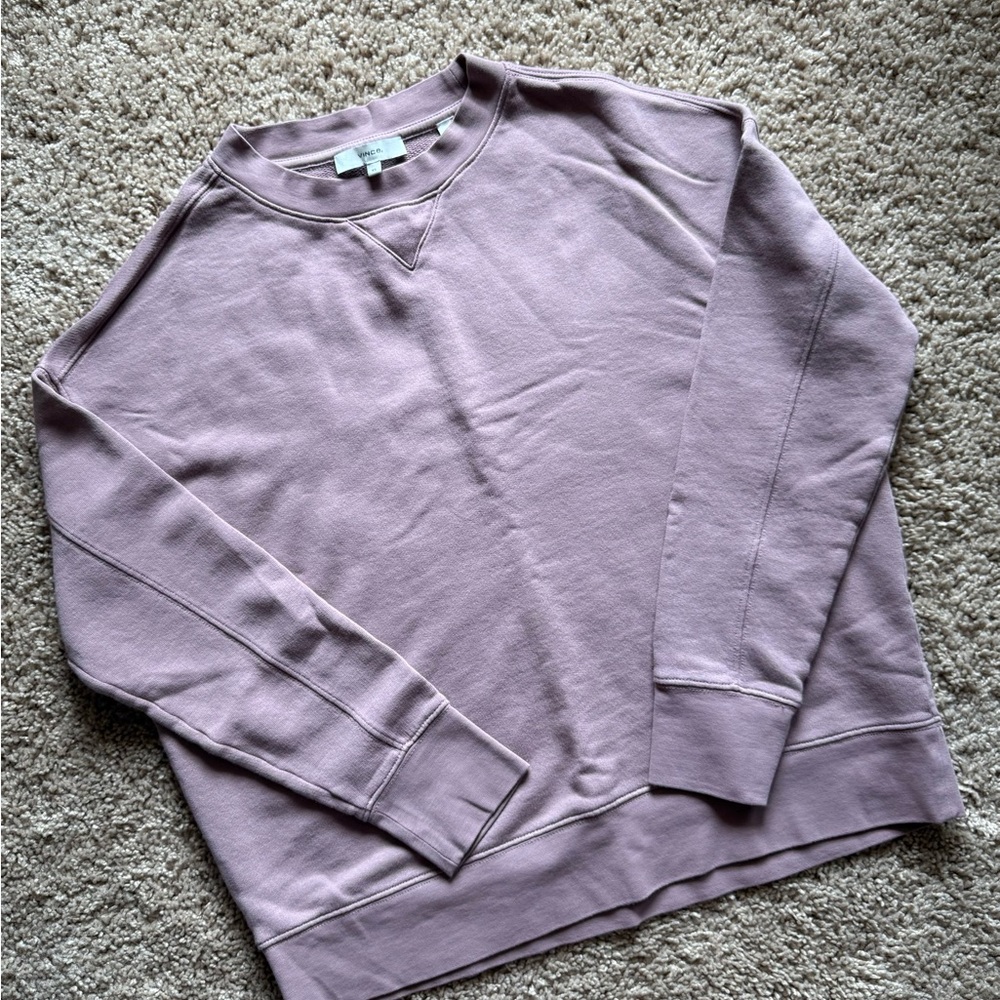 Vince Dusty Lilac/Mauve Women's Elegant Crew Neck Cotton Sweater Like New